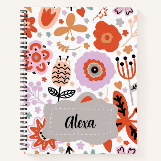 Carnet Jolis Fleurs Personnalisées pour Enfants