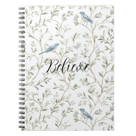 Carnet Jolis Oiseaux Bleus Croient (Devant)