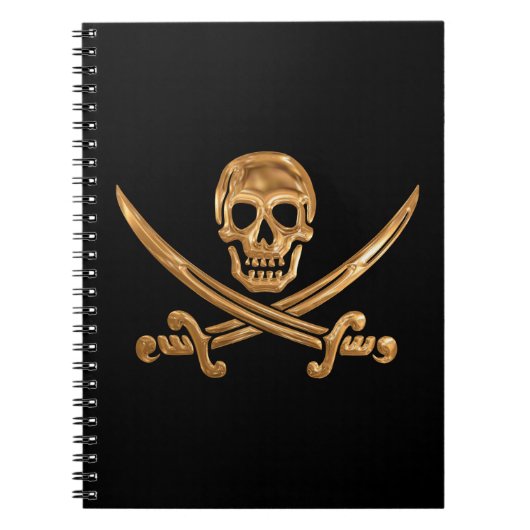 Carnet Jolly roger d'or (Devant)