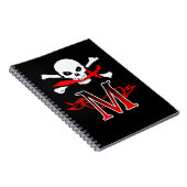 Carnet Jolly roger M Monogramme initial (Côté Droit)