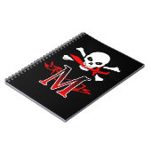 Carnet Jolly roger M Monogramme initial (Côté gauche)