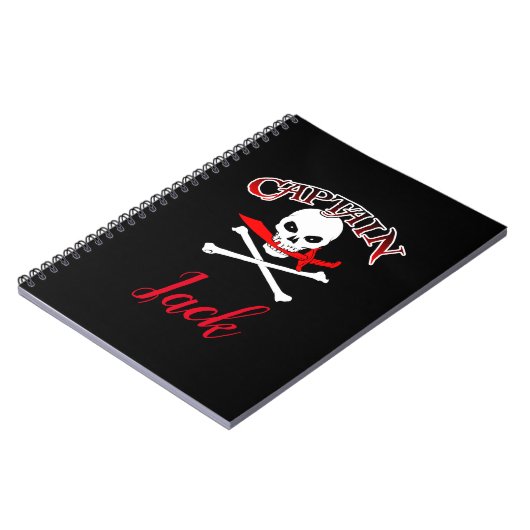 Carnet Jolly roger personnalisé (Cutlass) (Côté gauche)