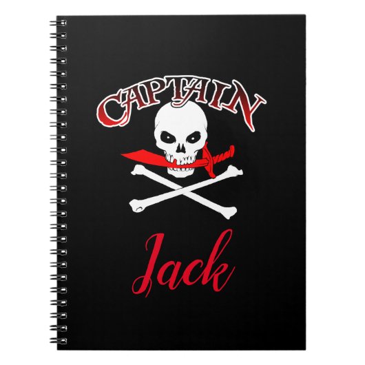 Carnet Jolly roger personnalisé (Cutlass) (Devant)