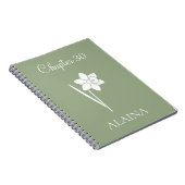 Carnet Jonquille de chapitre nouveau minimal Fleur de nai (Côté Droit)