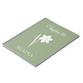 Carnet Jonquille de chapitre nouveau minimal Fleur de nai (Côté gauche)