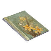 Carnet Jonquille Vintage Papillon Bleu Vert (Côté Droit)
