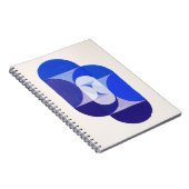 Carnet Joseph Schillinger Key Blue. géométrique Abstraite (Côté Droit)