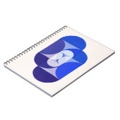 Carnet Joseph Schillinger Key Blue. géométrique Abstraite (Côté gauche)