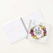 Carnet Joshua 1:9 Be Strong and Courageous Floral Wreath (Intérieur)