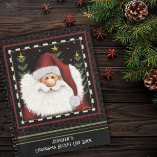 Carnet Jote Beard Père Noël Nom de Noël Liste des regroup