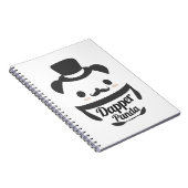 Carnet Jote Dapper Panda Porté Chapeau Haut (Côté Droit)