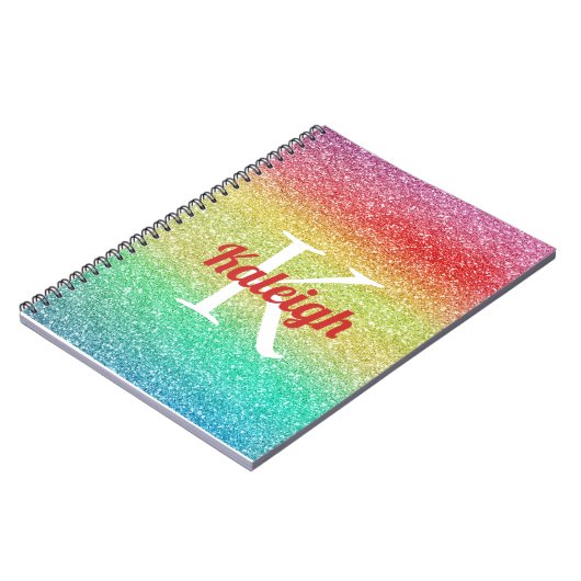 Carnet Jote Parties scintillant arc-en-ciel Parties scint (Côté gauche)