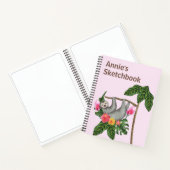 Carnet Jote Sloth Floral Personnalisé Kids Sketchbook (Intérieur)