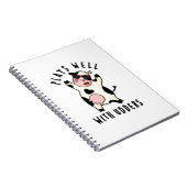 Carnet Joue Bien Avec Les Udders Funny Cow Pun (Côté Droit)