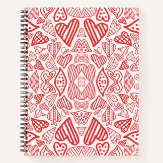 Carnet Jouer aux Coeurs rouges Motif - Amour et Romance