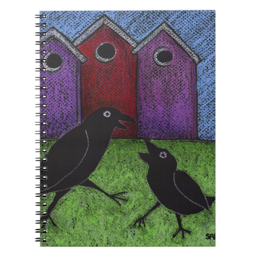 Carnet Jouer aux oiseaux noirs (Devant)