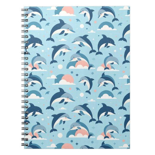 Carnet Jouer Motif de dauphins (Devant)