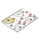 Carnet Jouer Motif sans couture avec de mignons animaux d (Côté gauche)
