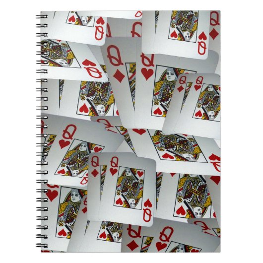 Carnet Jouer Poker Queens Design, (Devant)