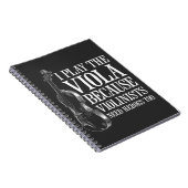 Carnet Joueur amusant Viola parce que les violonistes ont (Côté Droit)