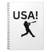 Carnet joueur de baseball américain utilisant dot comme b (Devant)