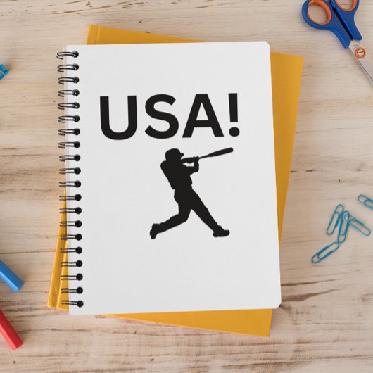 Carnet joueur de baseball américain utilisant dot comme b