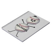 Carnet Joueur de baseball personnalisé (Côté gauche)