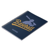 Carnet Joueur de baseball personnalisé et couleur (Côté gauche)