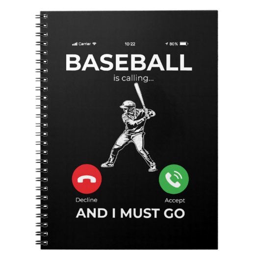 Carnet Joueur de baseball Pitcher Capteur Baser (Devant)