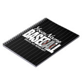Carnet Joueur de baseball rétro ADD NOM Équipe rayée (Côté gauche)