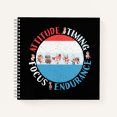 Carnet Joueur de baseball - Rouge Blanc Bleu (Devant)