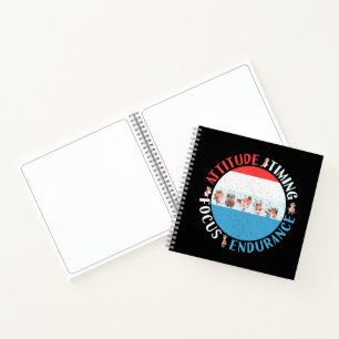 Carnet Joueur de baseball - Rouge Blanc Bleu