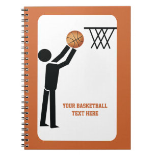 Carnet Joueur de basket-ball avec balle personnalisée