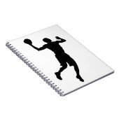 Carnet Joueur de basket-ball Pop Art Silhouette (Côté Droit)