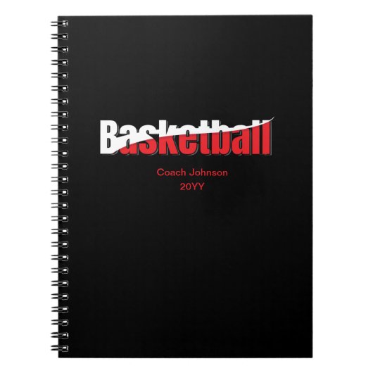 Carnet Joueur de basket-ball Swish Abstrait - Word Art (Devant)