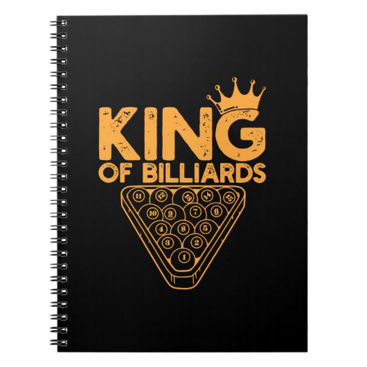 Carnet Joueur de billard | Roi Des Billiards (Devant)