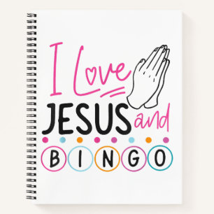 Carnet Joueur de Bingo Jésus Foi Chrétien J'aime Jésus Un