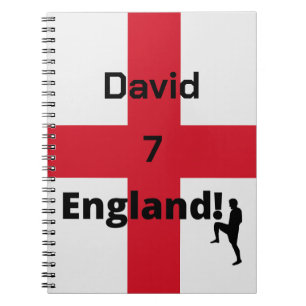 Carnet Joueur de football anglais personnalisable