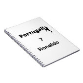 Carnet Joueur de football portugais personnalisable (Côté Droit)