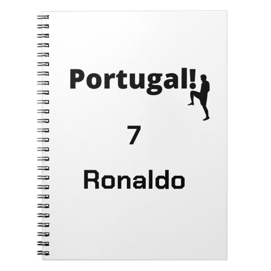 Carnet Joueur de football portugais personnalisable (Devant)