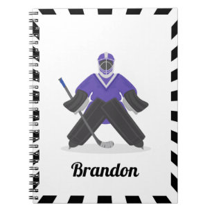 Carnet Joueur de gardien de but de hockey sur glace Enfan