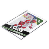 Carnet Joueur De Hockey Gardez Le Vigoureux Blanc Vert (Côté gauche)