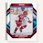 Carnet Joueur De Hockey Sur Glace Garde Sur Cool Red Cust (Devant)