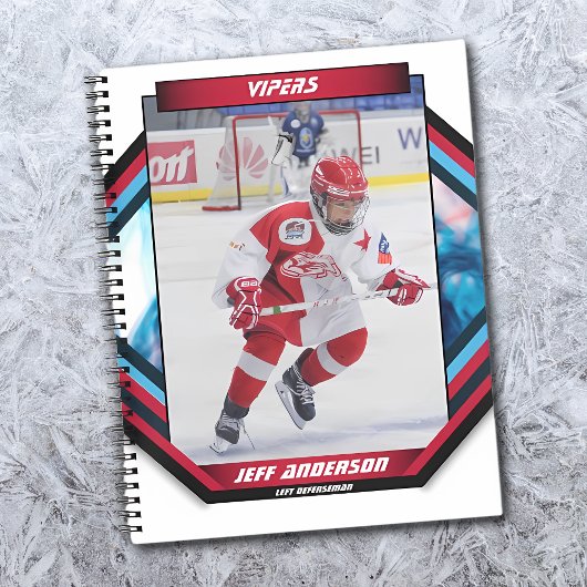 Carnet Joueur De Hockey Sur Glace Garde Sur Cool Red Cust