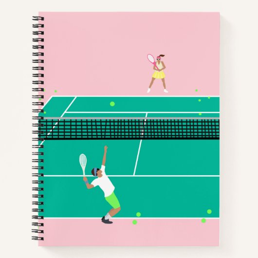 Carnet Joueur de Match Art Moderne Pink Green (Devant)