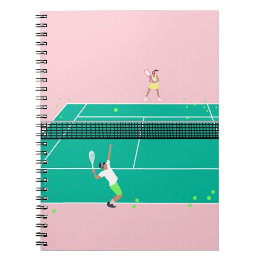 Carnet Joueur de Match Art Moderne Pink Green (Devant)