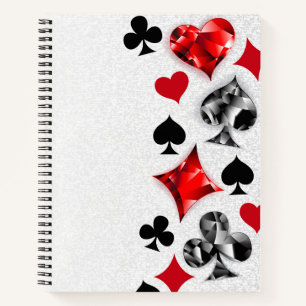 Carnet Joueur de poker Joueur de cartes de jouer costumes