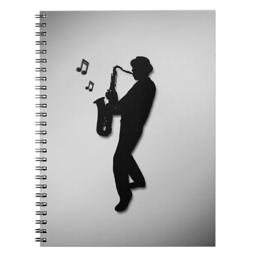 Carnet Joueur de saxophone (Devant)