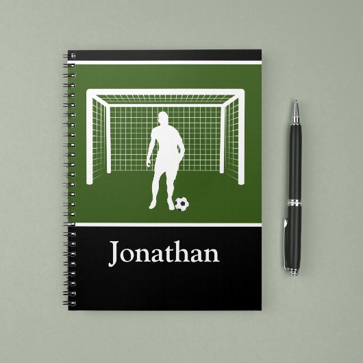 Carnet Joueur de soccer personnalisé Entraîneur de gardie