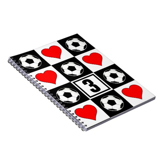 Carnet Joueur de soccer sur mesure Jeu de contrôle numéro (Côté Droit)